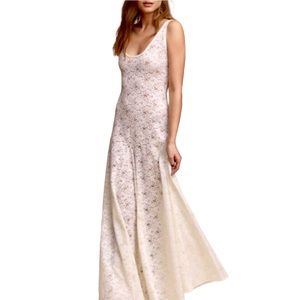 Twigs & Honey x BHLDN Ingalls Sm 4/6 Off White Lace Handmade USA Bridal Maxi